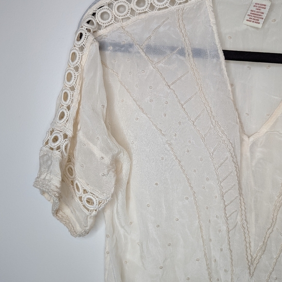 Sundance Ivory Top with Embroidery| Size xs - Picture 2 of 6